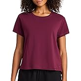 Reebok Women's Hit Graphic Crewneck T-Shirt, Standard Fit, Lightweight Stretch Cotton Fabric