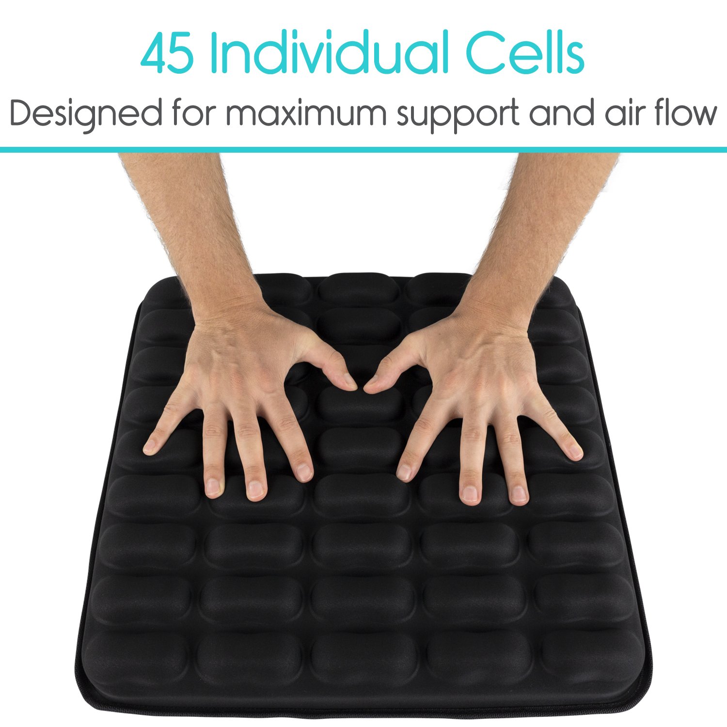 Vive Max Gel Seat Cushion Orthopedic, Bariatric Coccyx Pillow for Car