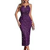 BeryLove Sequin Homecoming Cocktail Formal Spaghetti Strap Dresses Wedding Guest Glitter Sparkly Party Prom Dress