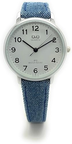 Amazon.com: Reloj pequeño y delgado para mujer, con números grandes,  vaquero, de moda, Q\u0026Q: Watches