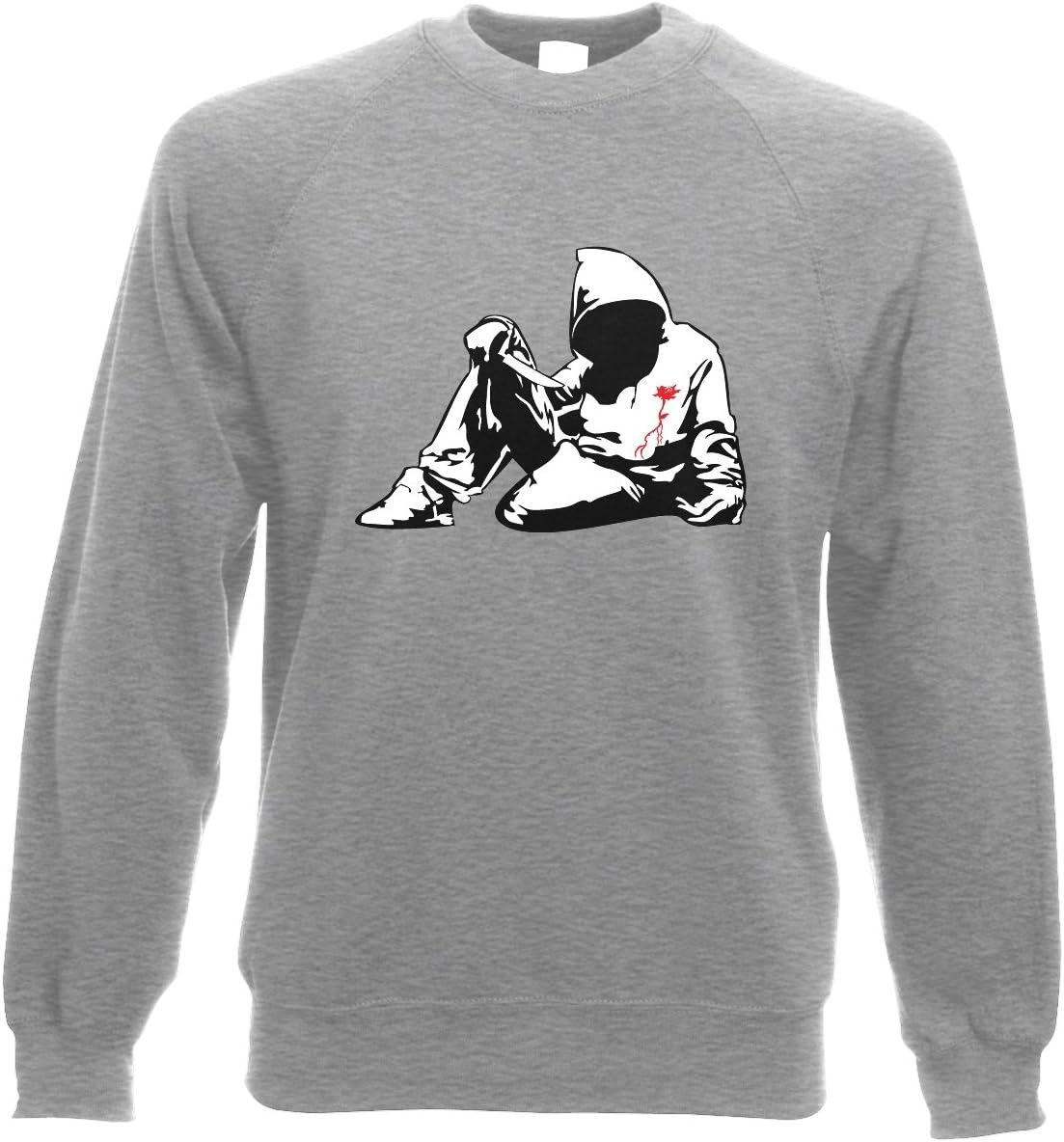 Banksy Hoodie With Knife - Adult Crewneck Sweatshirt