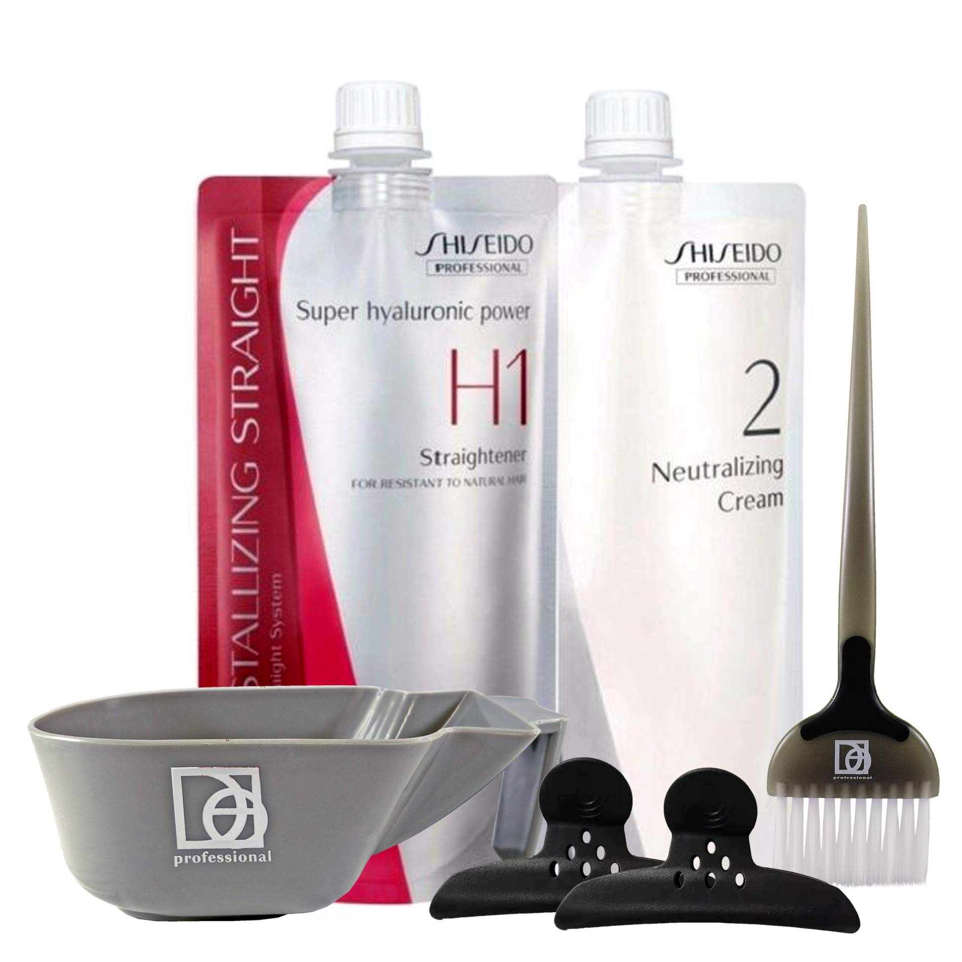 Hair Rebonding Shiseido Professional Crystallizing Hair Straightener H1 Neutralizing Emulsion 2 Set With Bowl Brush And Hair Clips Buy Online In Aruba At Aruba Desertcart Com Productid