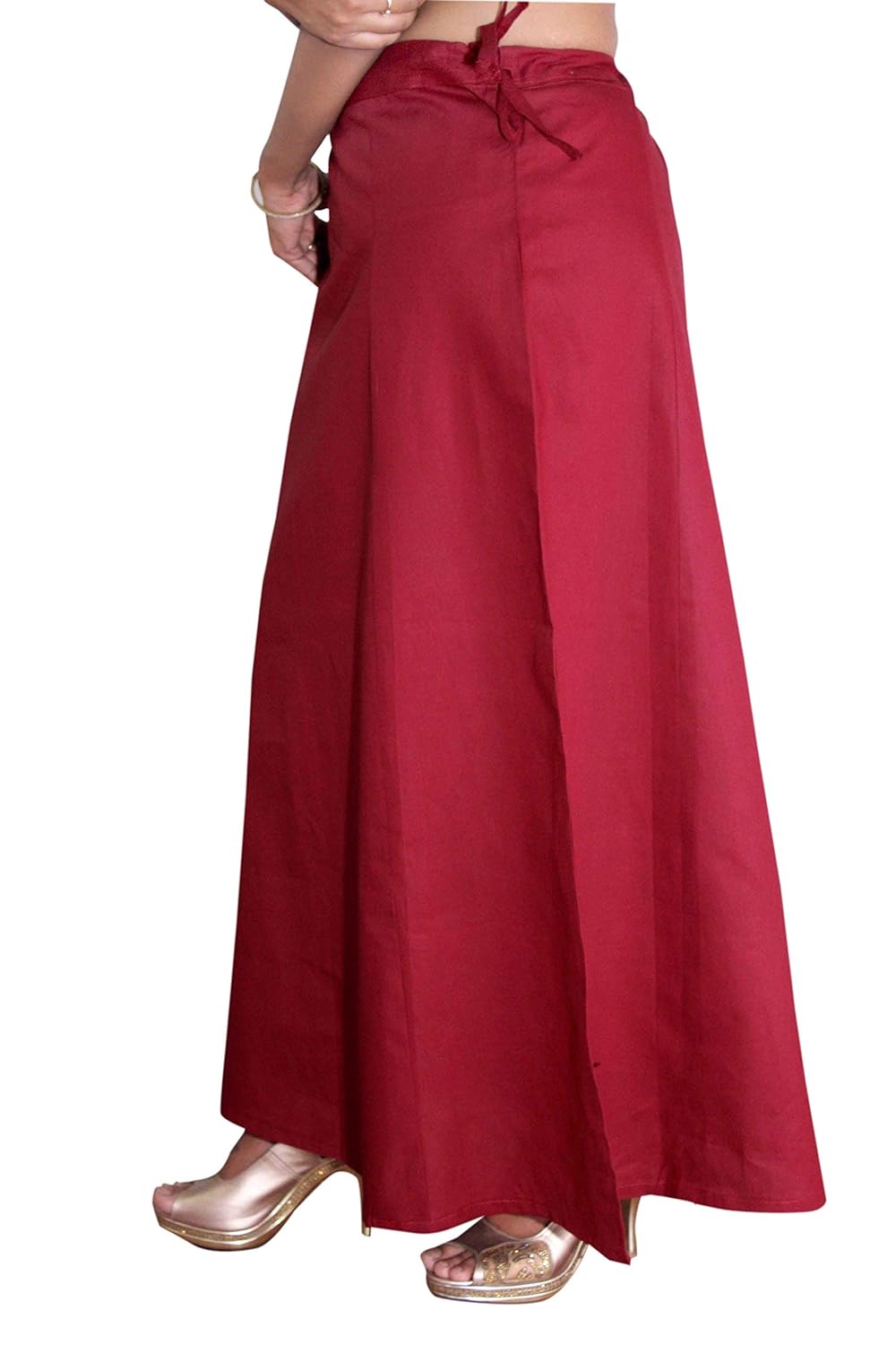 s.k. textiles women's cotton petticoat (cn002mn9l, maroon, xl)