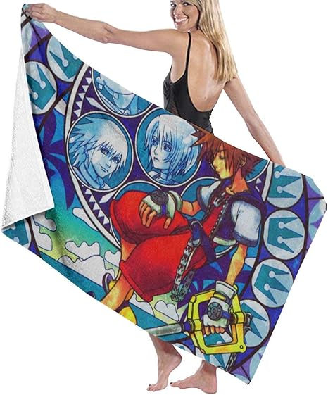 Amazon Co Jp 新品オススメキングダムハーツ Kingdom Hearts バスタオル 3dプリントされた 吸水速乾 軽量 薄さ 旅行する 家庭用 柔らかい手触りがいい 水泳バスタオル ビーチタオル ホーム キッチン