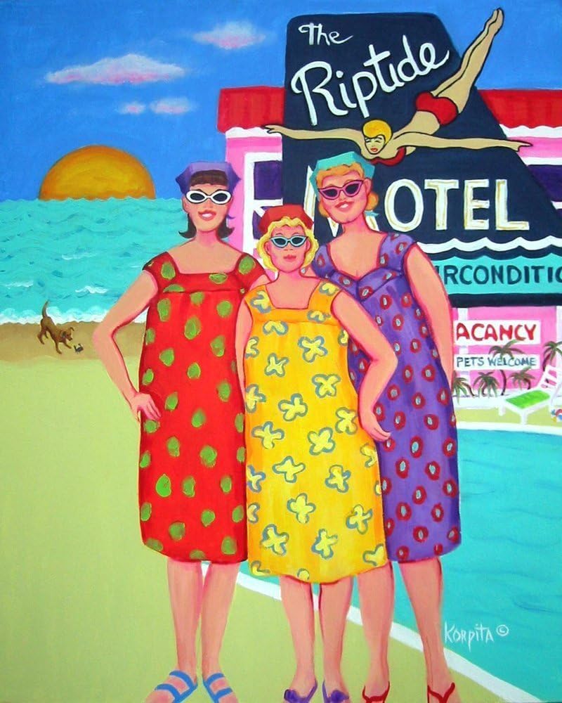 Funny Colorful Beach Print 8x10 - Korpita