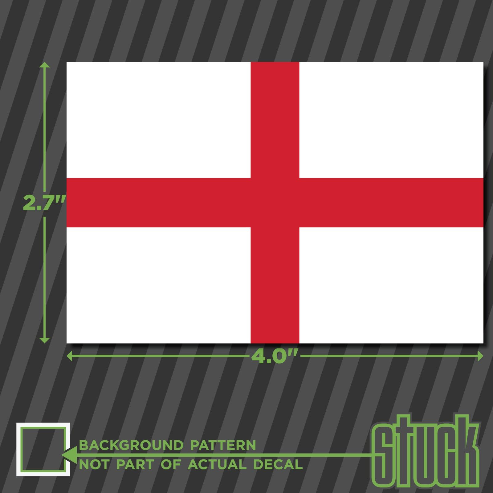 England Flag -4"x 2.7"- vinyl decal sticker self adhesive country English GBR GB