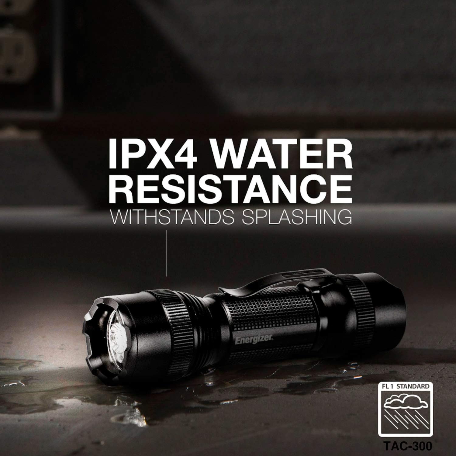 Energizer LED Tactical Flashlight, IPX4 Water Resistant, Super Bright, Heavy Duty Metal Body, Built for Camping, Outdoors, Emergency, Batteries Included : Sports & Outdoors