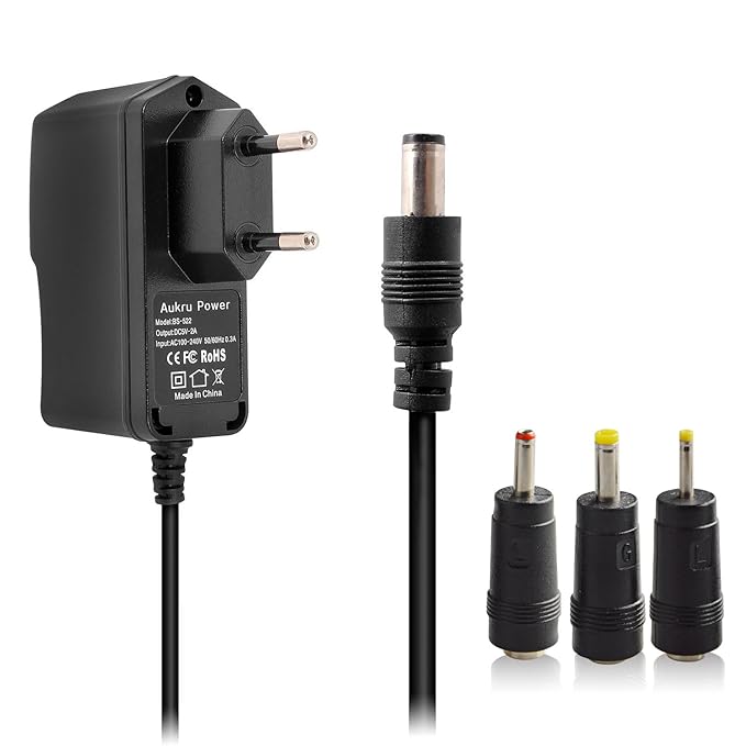 Aukru 5V 2A Netzteil Universal Ladegerät mit 3x DC Buchse 2,1 x 5,5 mm für MXQ MX3 M8 LED Streifen WLAN Boxen Router D-Link D
