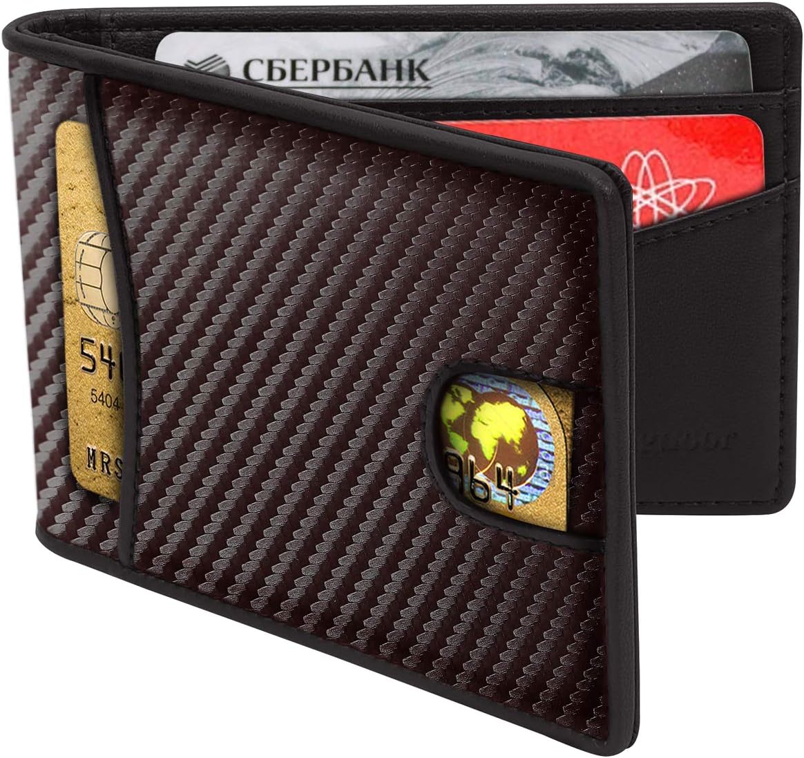Wallet Money Clip, Front Pocket Slim Case Bifold RFID Protection Credit Card Holder (A2)