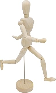 INHEMI Gliederpuppe Zeichnen 32cm,Modellpuppe aus Holz