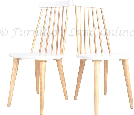 Ideal Vermont Herning White Oak Set Of 4 Dining Chairs H 91 Cm D 52 Cm W 50 Cm Amazon Co Uk Kitchen Home