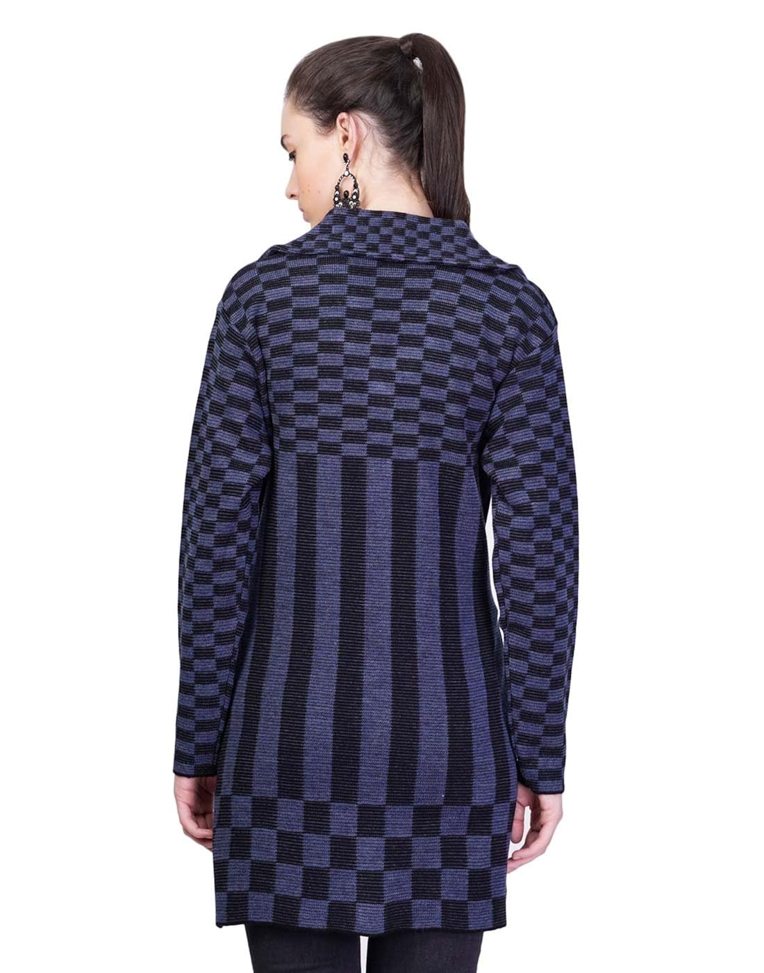 montrex blue designer long coat for women