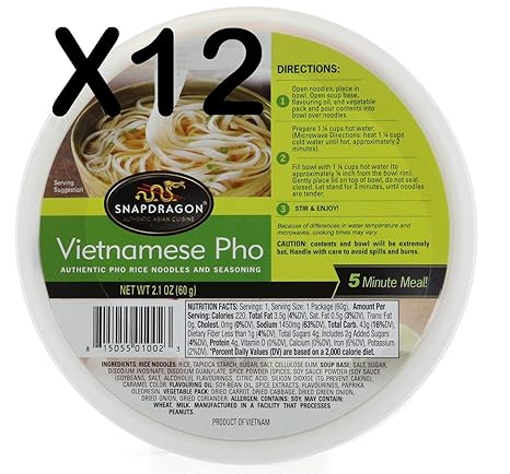 Snapdragon vietnamita Pho cuencos, 12.6 oz: Amazon.com ...
