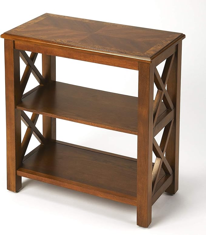 Kensington Row Furniture Collection BOOKCASES Briarcliff Bookcase Olive ASH BURL