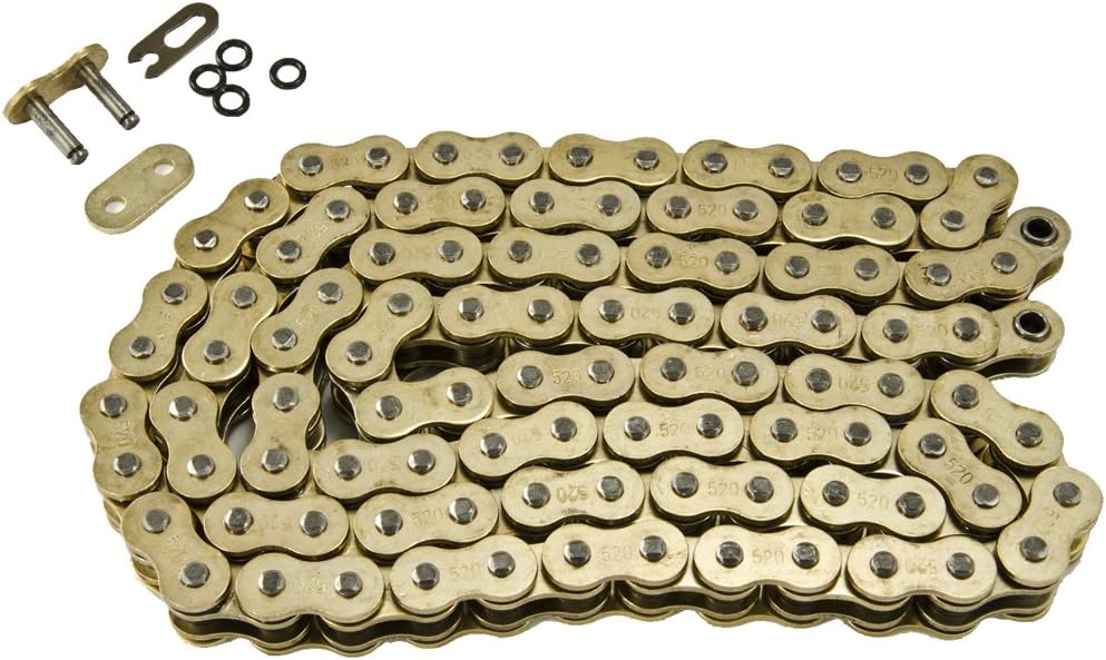 Max MotosportsMax Motosports 520 Pitch 116 Links Gold O-Ring Chain compatible with KTM 450 SX-F XC-W 2007 2008 2009 2010 2011