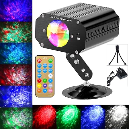 Disco Licht Led Partylicht Disco Lichteffekte Dj Licht Mit Fernbedienung 10 Farben Rgbw Musik Lichteffekte Ozean Wellen Discolicht Buhne Licht Fur Halloween Xmas Kinder Geburtstag Karaoke Amazon De Musikinstrumente