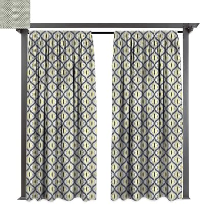 Amazon Com Cobedecor Outdoor Curtain Ikat Ogee Shapes Vintage