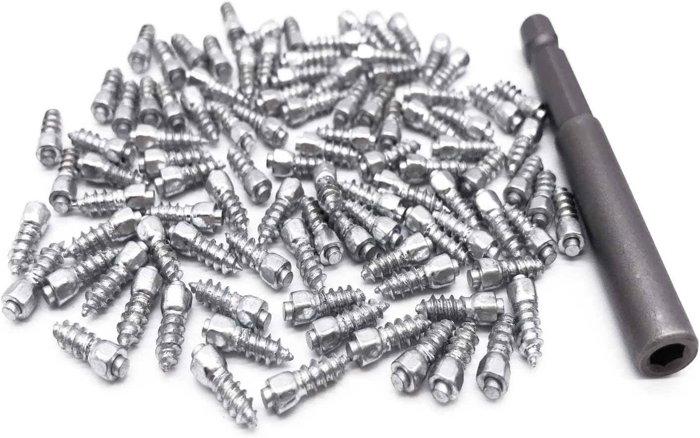 Amazon Com Marrkey 12mm Carbide Screw Tire Studs Snow Spikes Anti Slip Anti Ice For Car Snowmobile Tractor Atv Utv Motorcycle Short Lug Bicycles Shoes With Installation Tool Pack Of 100 Automotive