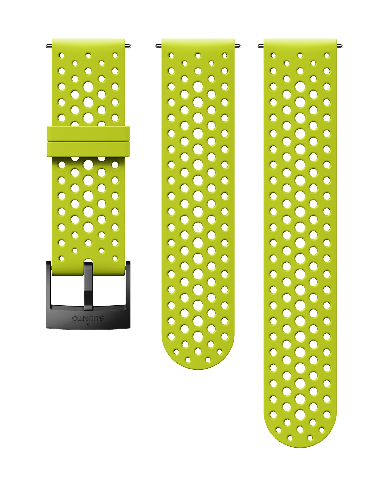 Suunto Original Silicone Watch Strap for Spartan Sport WRH & Suunto 9, Sports Loop, 24mm, Green/Black