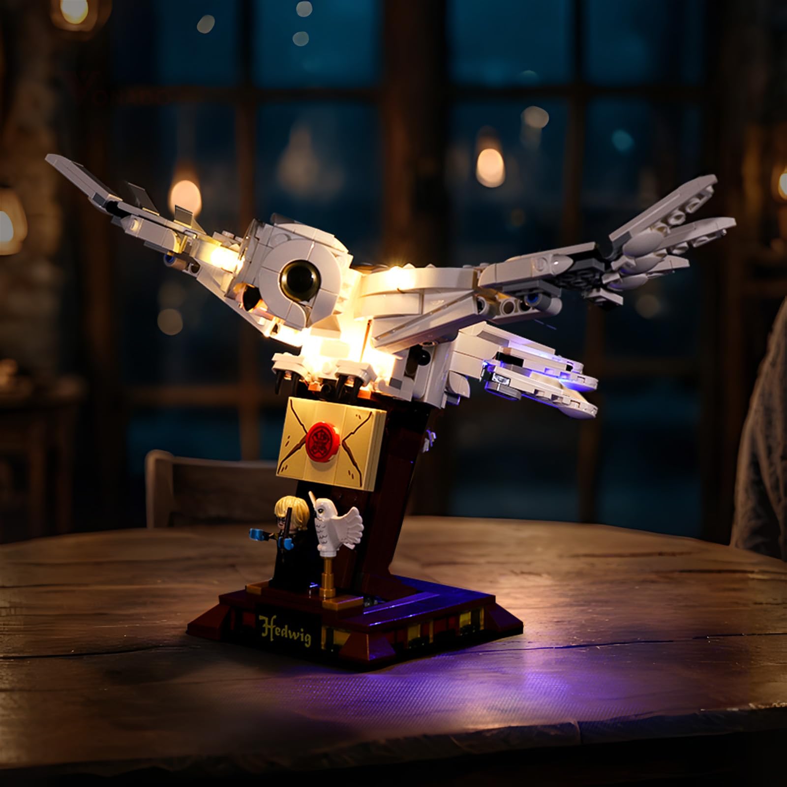 LocoLee Led Light Set for Hedwig, Decoration Lighting Kit for Lego 75979 Hedwig The Owl Figure Collectible Display, Creative Gift DIY Toys