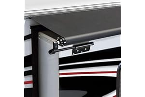 RecPro RV Slide Out Awning | RV Slide Topper | Slideout Awning | Fabric Only | Size Options Available | Black or White Version (46" x 200", Black)