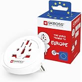 Skross World to Europe Country Travel Adaptor, White
