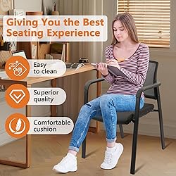 CLATINA Stackable Office Chair, Mesh Back Guest