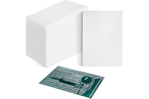 Pangda 100 Pcs White Foam Printing Plates, Foam Sheets Crafts Color Craft Board for Printmaking, Card Making, DIY Project, St