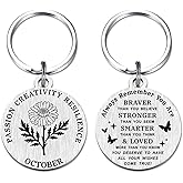 HYHYDHP October Birth Flower Keychain - October Birth Flower Gifts - Special Marigold Birthday Ideas