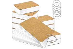 MotBach 300 Pcs Flash Cards 2x3 Inch Index Cards with Ring Lined Note Card Bood Flashcards, Mini Blank Flash Cards 2x3 White Card Pad Index Note Bood 2 x 3 Notecards for Studying School Supply College