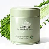 MatchAdmire Premium First Harvest USDA Certified Organic Green Tea Matcha Powder, Rich Flavor, 100% Vegan with No Fillers, Radiation-Free (50g Culinary Grade Matcha)