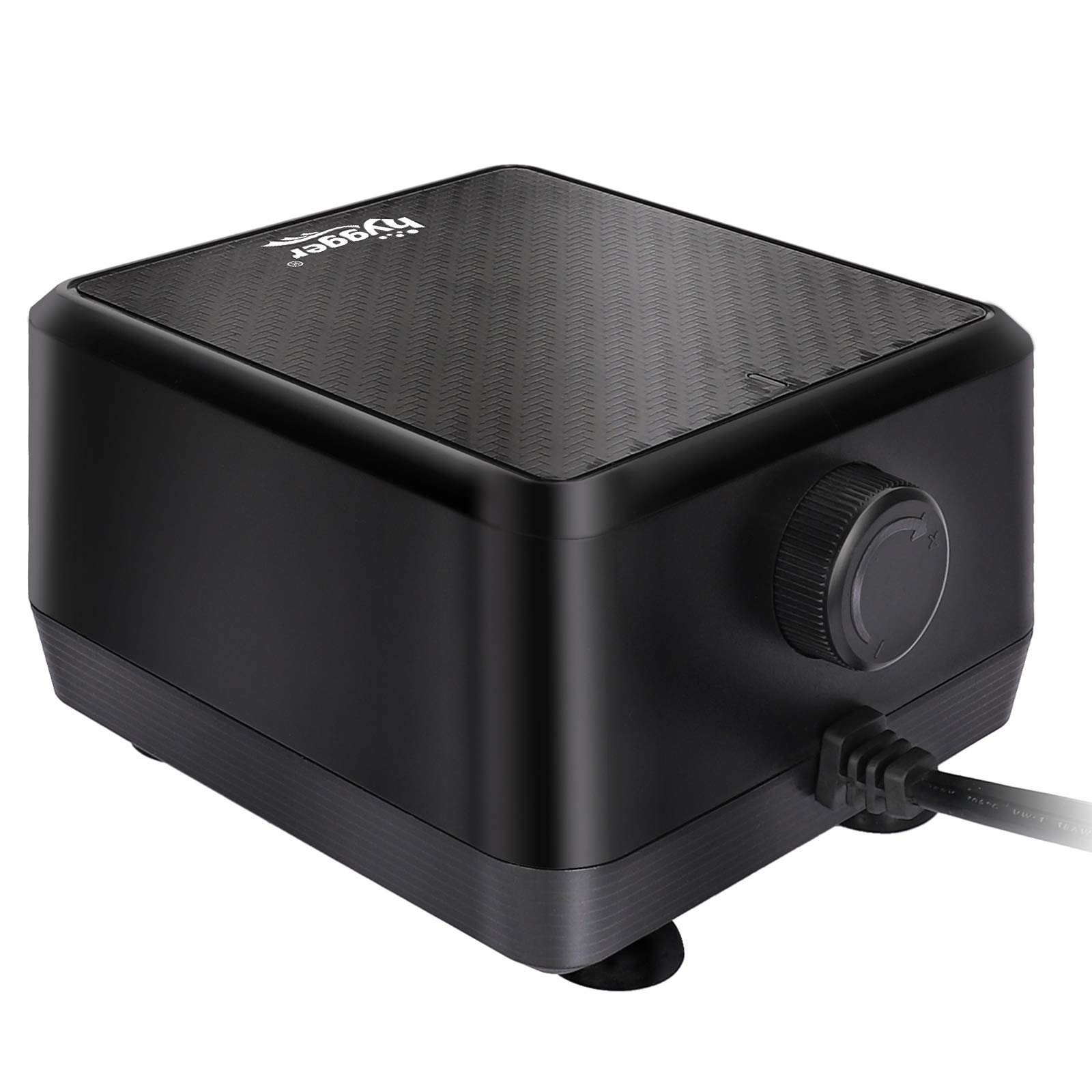 hygger Quietest Aquarium Air Pump, Adjustable Oxygen Pump 2 Air Outlets 5W/10W Ultra Silent Powerful Aerator Pump for Fish tank (10W)