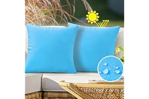 VAKADO Outdoor Waterproof Throw Pillow Covers 26X26 Set of 2 Decorative SkyBule Patio Furniture Cushion Cases Outside Decor for Couch Garden Bench Porch