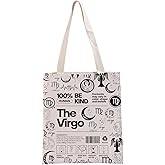 G2TUP Virgo Inspired Gift 100% Human Be Kind The Virgo Tote Bag Astrology Lover Handbag Zodiac Virgo Merch