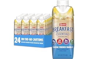 Carnation Breakfast Essentials Ready-to-Drink, Classic French Vanilla, 8 FL OZ Carton (Pack of 24)