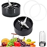 2 Cross Blade for 250W Magic Bullet Blender,Juicer and Mixer, with Extra New Seal Gaskets, fit Magic Bullet MB1001 Replacemen