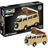 Revell Easy-Click 07676 VW T2 Camper 1:24 Scale Unbuilt/Pre-Coloured/Click-Together (Non-Glue) Plastic Model Kit