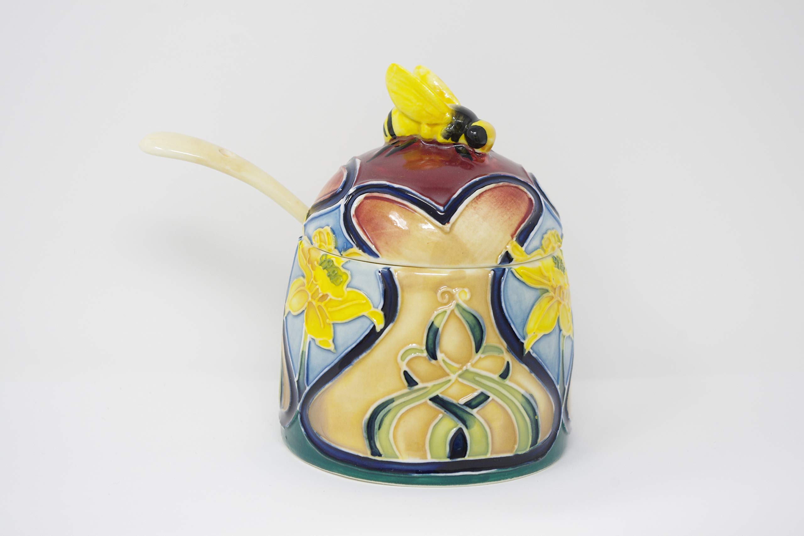 Old Tupton Ware - Daffodil Design - Honey Pot and Spoon