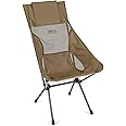 Helinox Sunset Chair Lightweight, High-Back, Compact, Collapsible Camping Chair, Coyote Tan, with Pockets