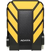 ADATA HD710 Pro, External Hard Drive, Yellow, 2TB | Shockproof, IP68 Waterproof and Dustproof, Durable Storage, For Gamers, Students and Professionals, AHD710P-2TU31-CYL