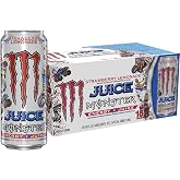 Monster Energy Juice Strawberry Lemonade, Energy + Juice, Energy Drink, 16 Ounce (Pack of 15)