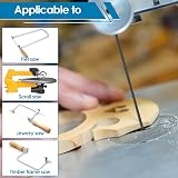 Sutowe 40Pcs 5" Scroll Saw Blades High Carbon Steel 10TPI 28TPI Pinless Wood view 6