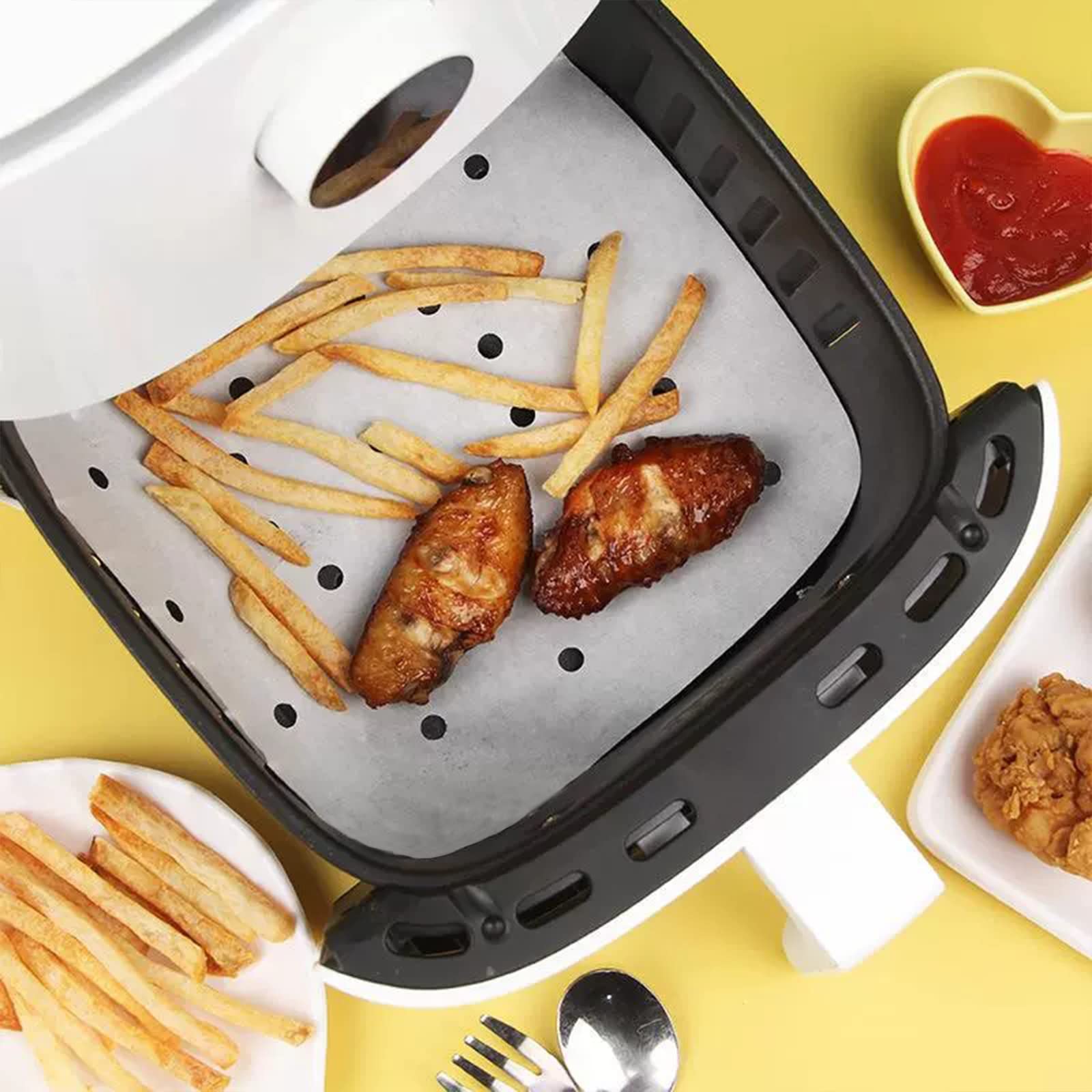 GeeRic Air Fryer Parchment Paper Liners, 8 Inch Steam Parchment Paper