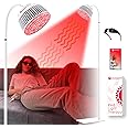Arikashin Red Light Therapy Lamp for Face & Body – LED 660nm Red & 850nm&940nm Infrared Light with Adjustable Stand – Skin Care & Muscle Relief Device