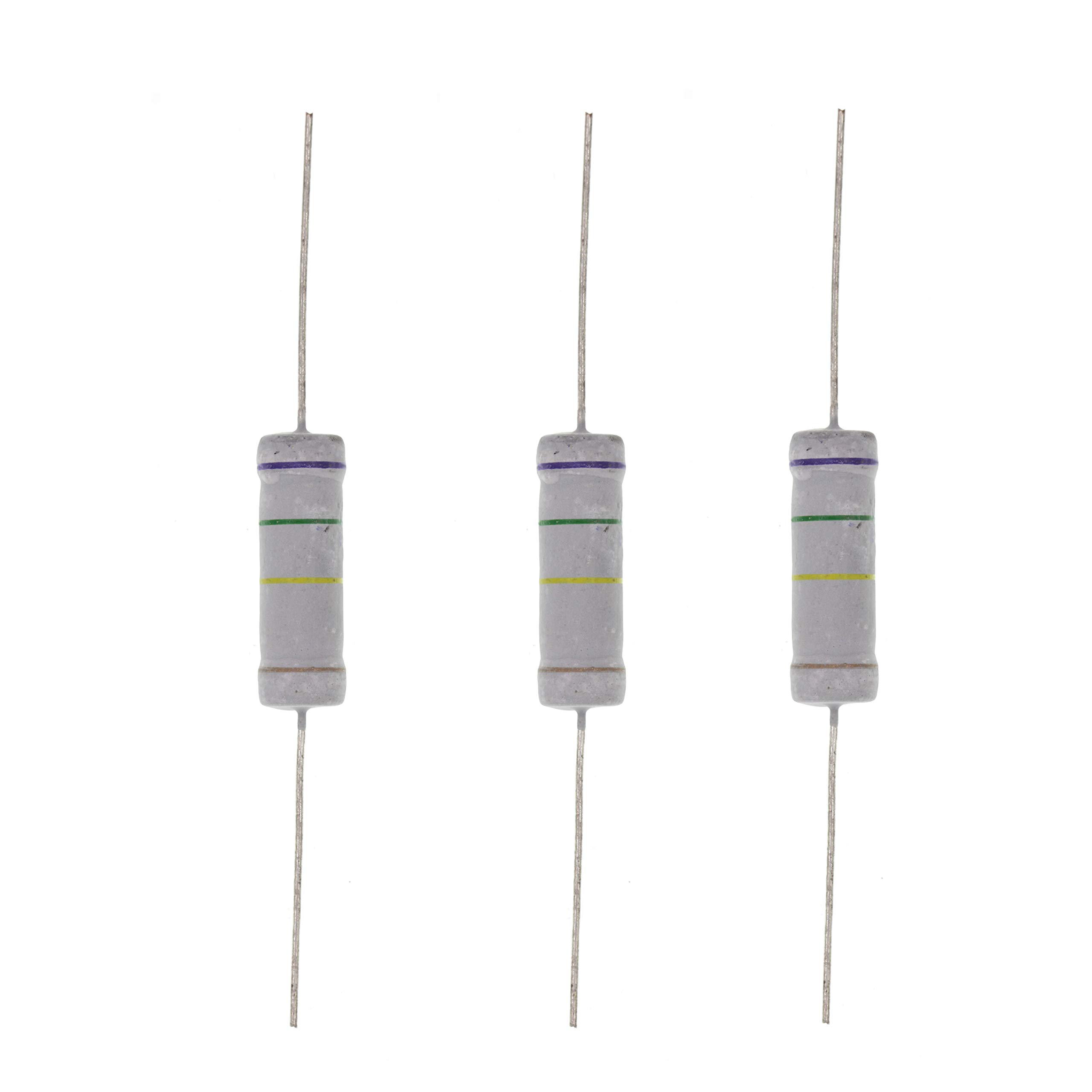 HUABAN 10PCS 5W 5 Watts 750K 750K Ohm 5% Metal Oxide Film Resistor