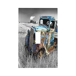 Vintage Country Old Blue Truck 1 Gang Light Switch
