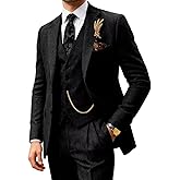 Retro Men Suit 3 Piece Tweed Herringbone Men's Suits Wool Jacket Tuxedos Wedding Grooms Blazer Vest Pants Set Prom
