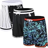 Flyingyan Mens Basketball Athletic Shorts with Zip Pockets Mesh Workout Active Performance Gym Shorts