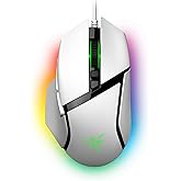 Razer Basilisk V3 Customizable RGB Wired Ergonomic Gaming Mouse, White | Fastest Gaming Mouse Switch, Chroma RGB Lighting, 26K DPI Optical Sensor, 11 Programmable Buttons, HyperScroll Tilt Wheel