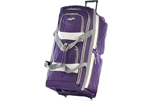 Olympia U.S.A. 29 inch Jumbo Size 8 Pockets Wheeled Rolling Duffel Bag Water Resistant Luggage Lightweight Travel Suitcase with Retractable Handle